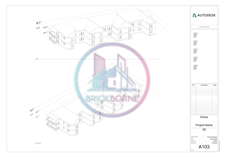 Professional 2D Construction Drawings of a House